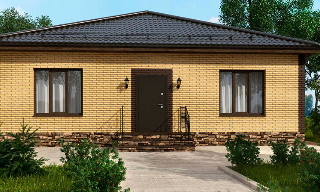 Проекты одноэтажных домов из кирпича | Строй-Льм - Альметьевск от 3664 рублей